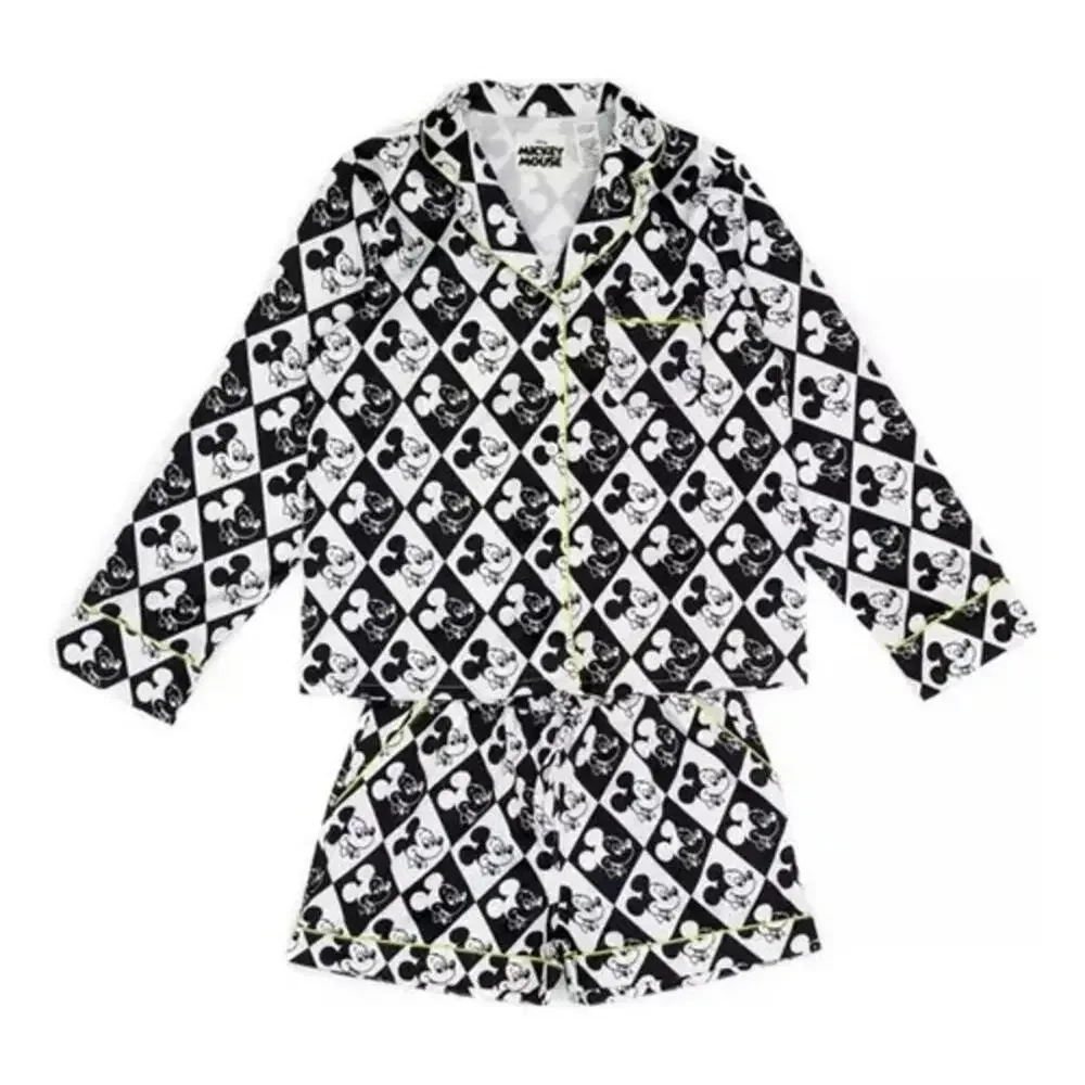 NWOT Disney Mickey Mouse 2 Piece Set Pajamas Sleep Shirt & Shorts Plus Size 1X - Picture 2 of 11